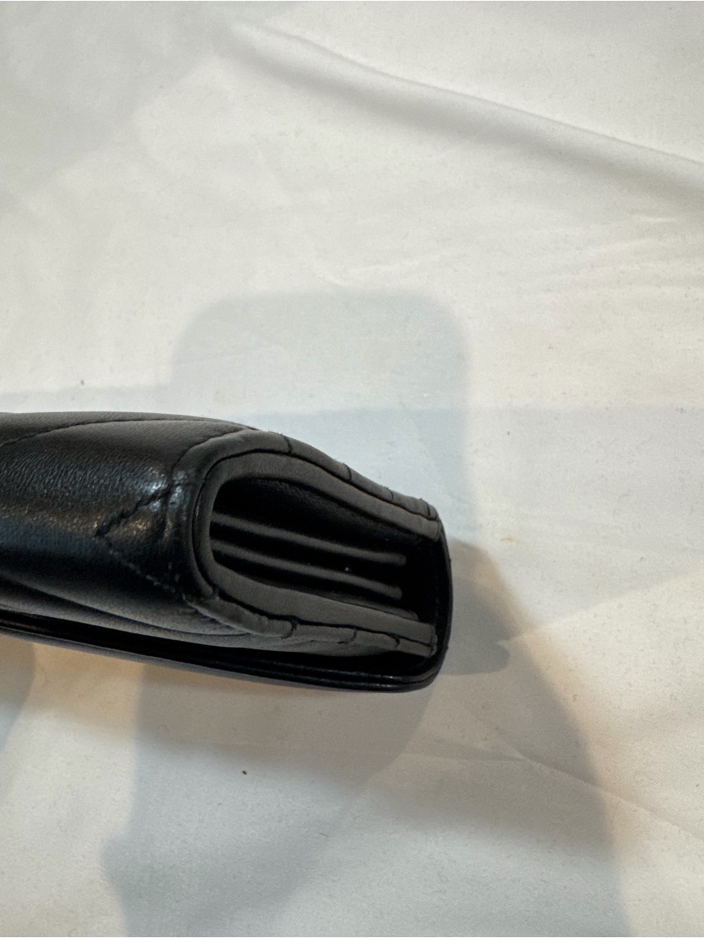 Saint Laurent Lou Lou Wallet - Black Quilted Leather with Silver YSL Logo - Picture 6 of 13